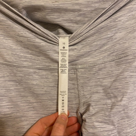 Lululemon Wunder Under Crop II *Roll Down Scallop Luxtreme 24" Nimbus 10 - Picture 5 of 9